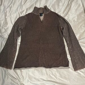 Calvin Klein Jeans Brown Zip Up Sweater